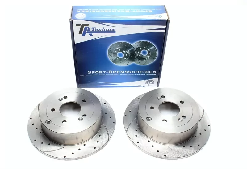TA Technix Sport Bremsscheiben Satz Hinterachse passend für Hyundai Santa Fé II+III
