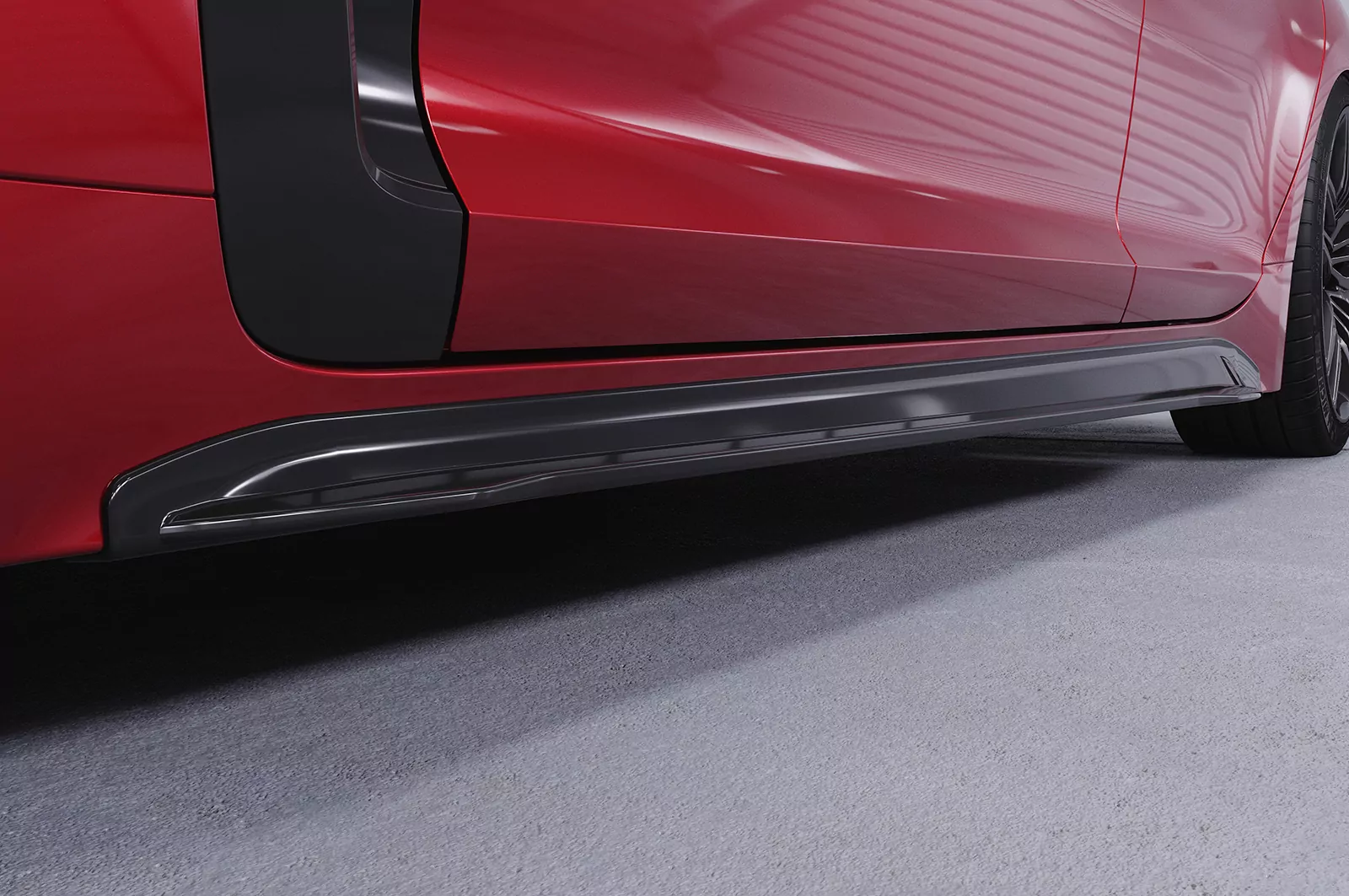 Seitenschweller für Kia Stinger GT SS509 Schwarz Strukturiert