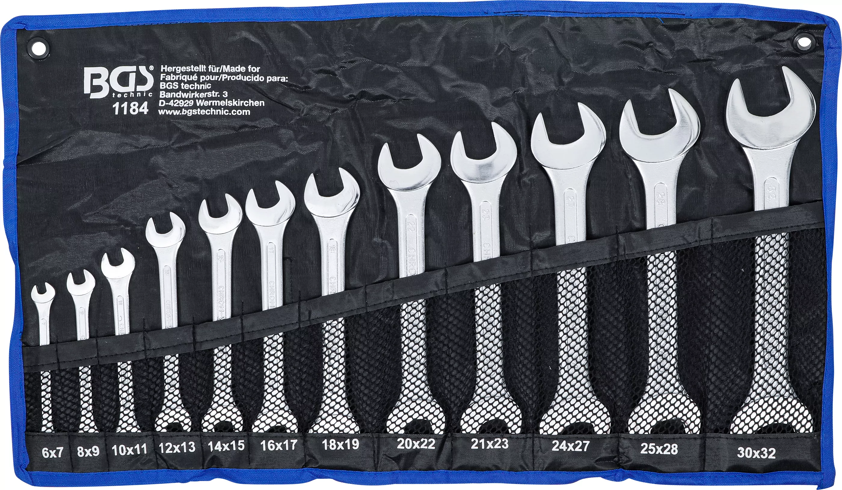 Doppel-Maulschlüssel-Satz | SW 6 x 7 - 30 x 32 mm | 12-tlg.
