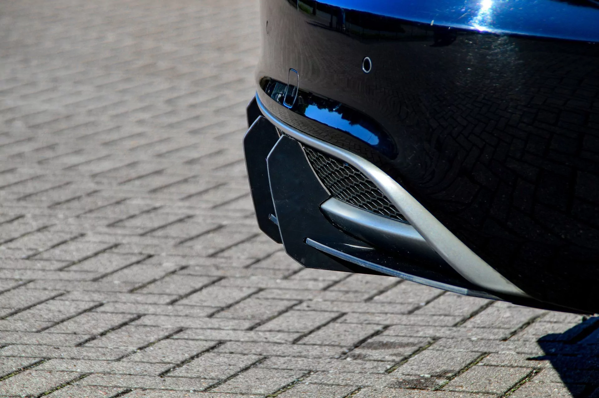 Gefräster Heckansatz für Audi A5 B8 Facelift mit S-Line Diffusor und Endrohr links