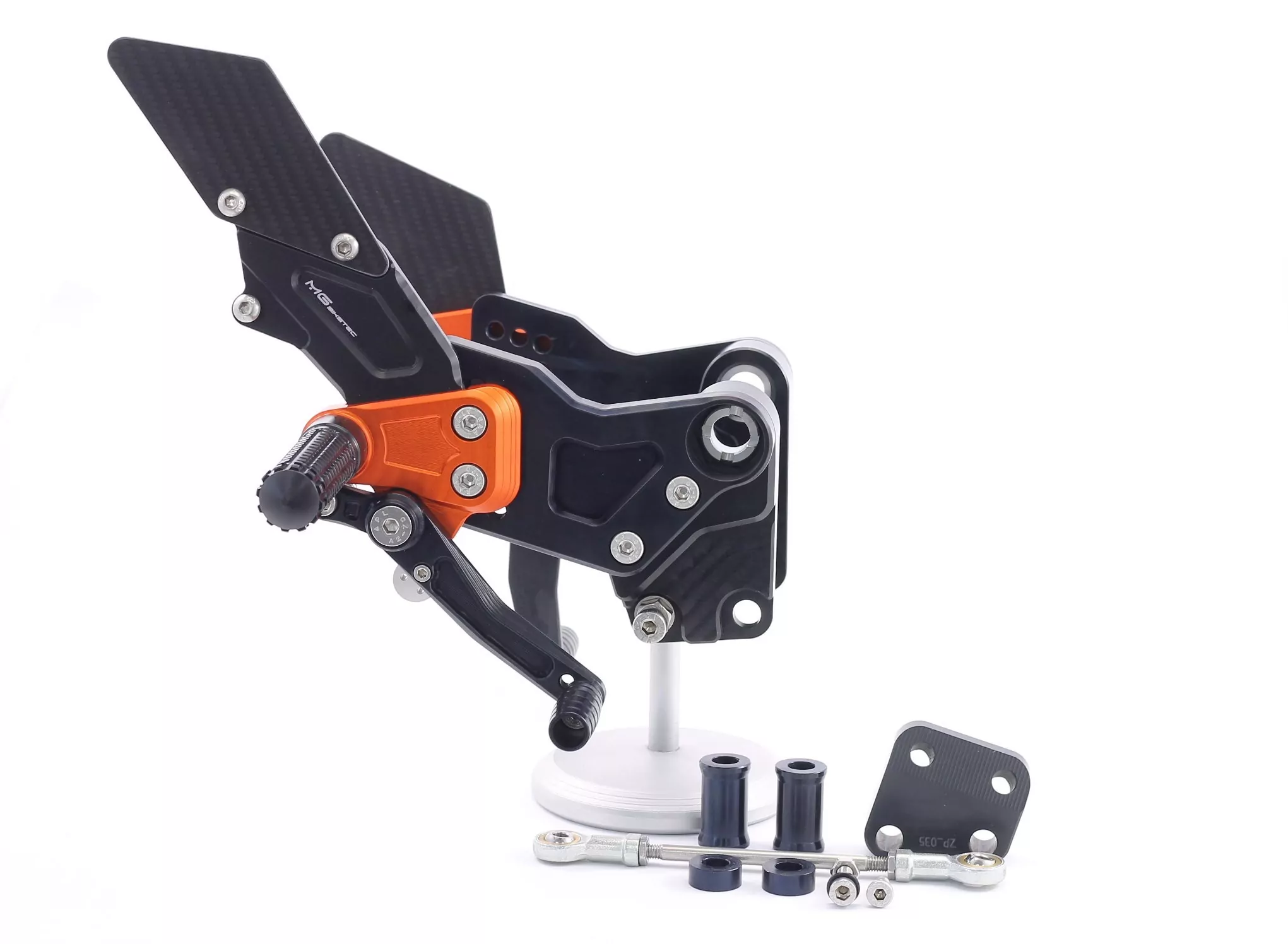 MG Biketec Sportfussrastenanlage / Rastenanlage / Fußrastenanlage mit ABE, gültig in D - A - CH für KTM 125 RC ab 2017-2019