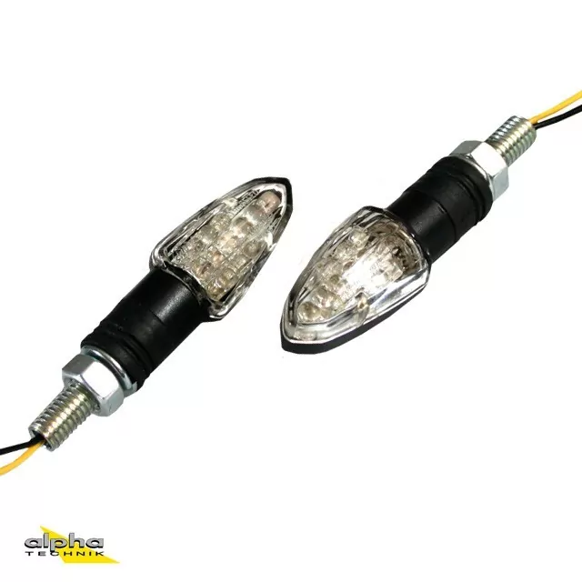 Led-blinker Lizzard, Schwarz, Getöntes Glas, Maße: L 33 X B 20 X T 22 Mm, M8, E-geprüft