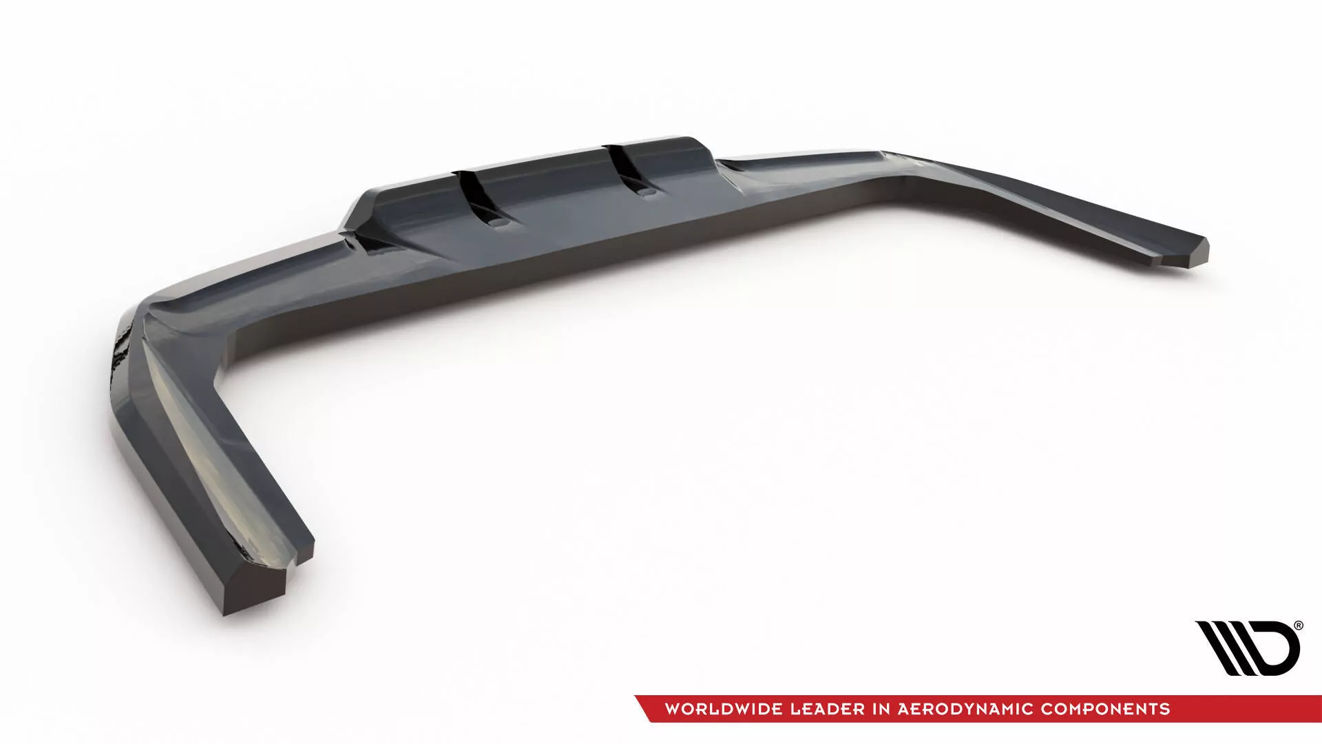 Hinten Splitter (mit Einem Vertikalem Balken) BMW X1 M-Paket U11 Schwarz Hochglanz