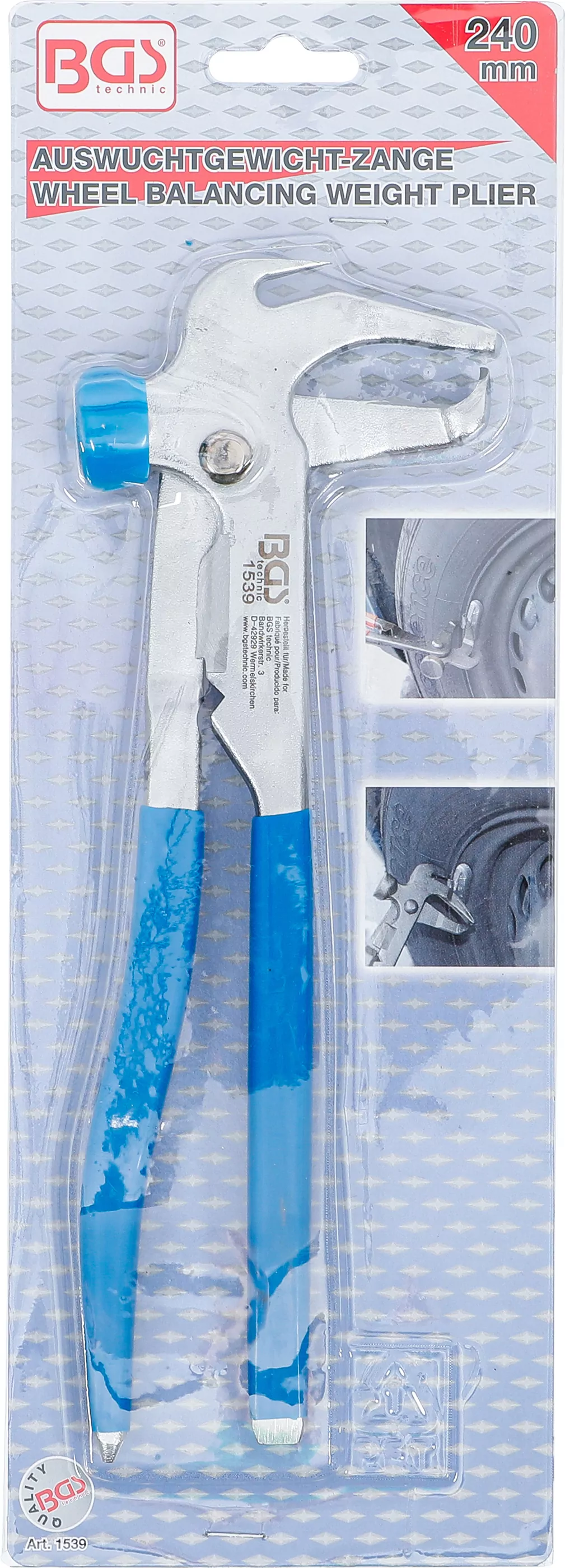 Auswuchtgewicht-Zange | 240 mm