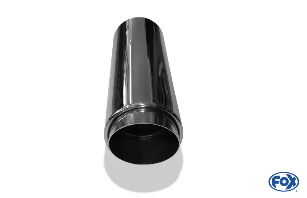 Anschweißendrohr Typ 27 - Racing Design  Ø 90mm außen - 70mm innen an der Vorderseite/ Länge: 330 mm / Einsatz: 90mm lang