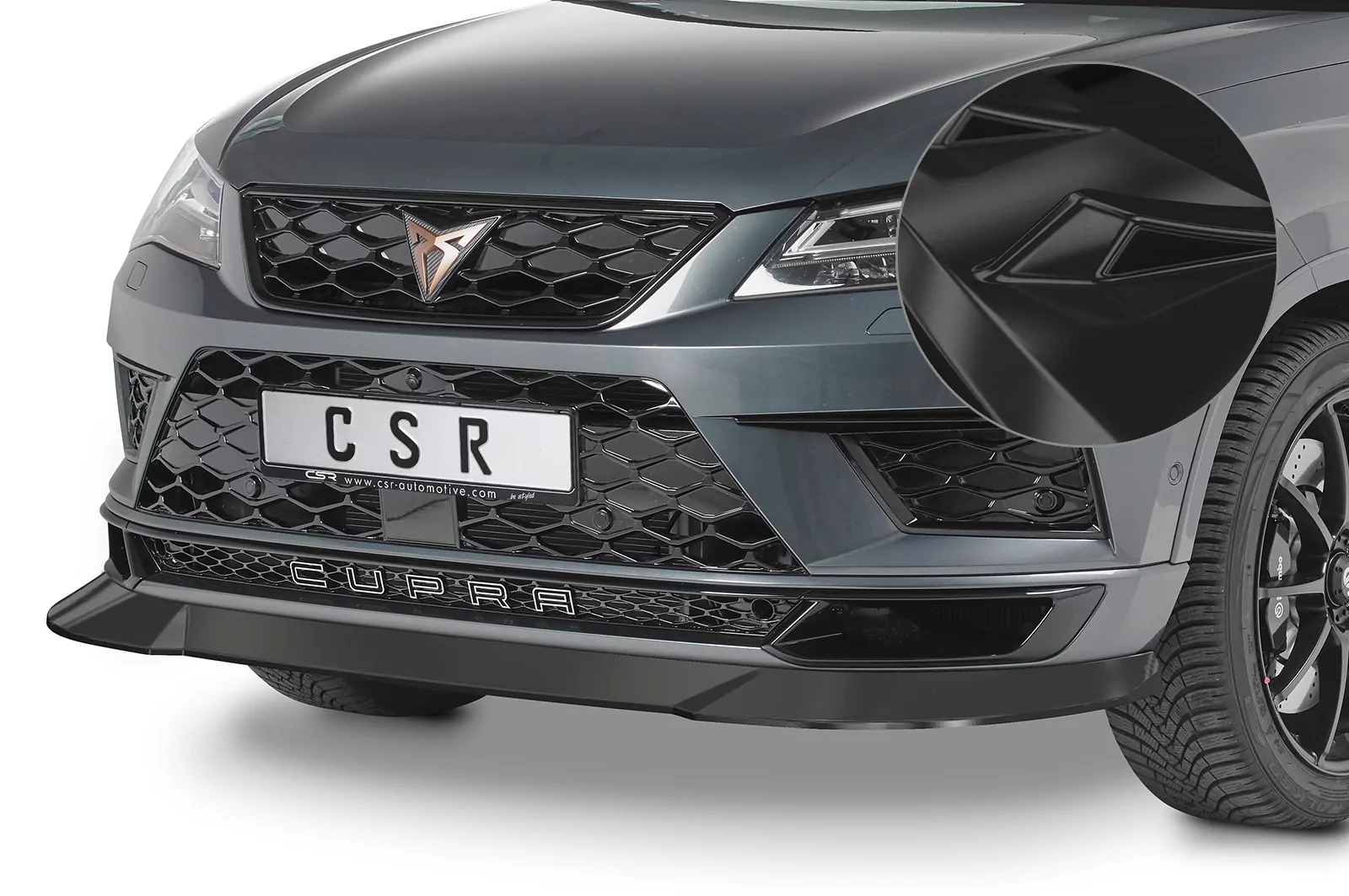 Cup-Spoilerlippe mit ABE für Cupra Ateca Glossy (schwarz hochglanz)