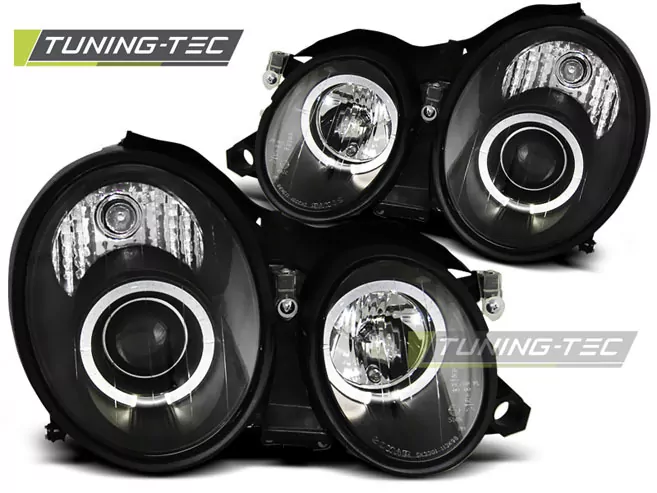 HEADLIGHTS ANGEL EYES BLACK fits MERCEDES W208 CLK 03.97-04.02
