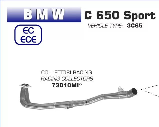 73010MI-Arrow Racing Krümmer BMW C 650 Sport 16-18