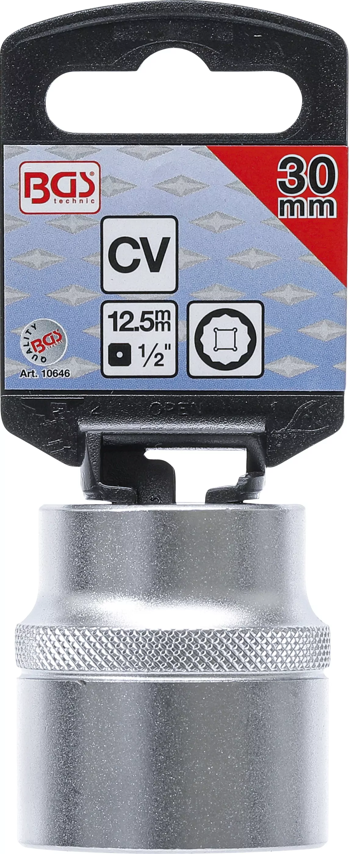 Steckschlüssel-Einsatz Zwölfkant | Antrieb Innenvierkant 12,5 mm (1/2") | SW 30 mm