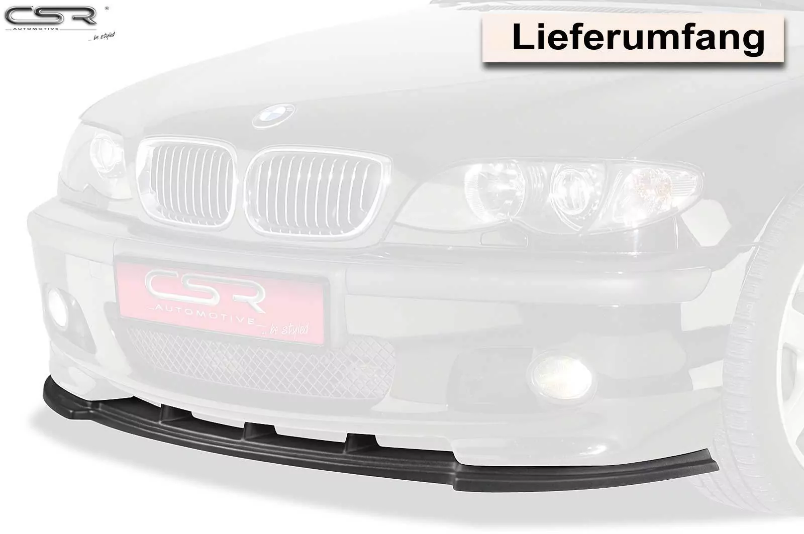 Cup-Spoilerlippe mit ABE für BMW 3er E46 CSL185-M Carbon Look (matt)