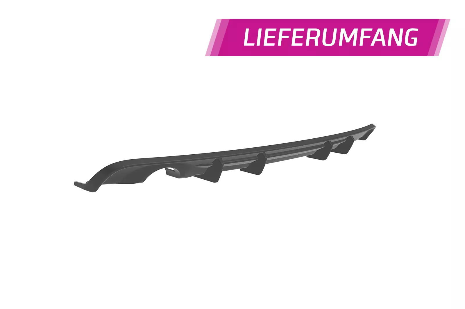 Heckansatz für BMW 3er F30 Limousine HA485 Schwarz Strukturiert