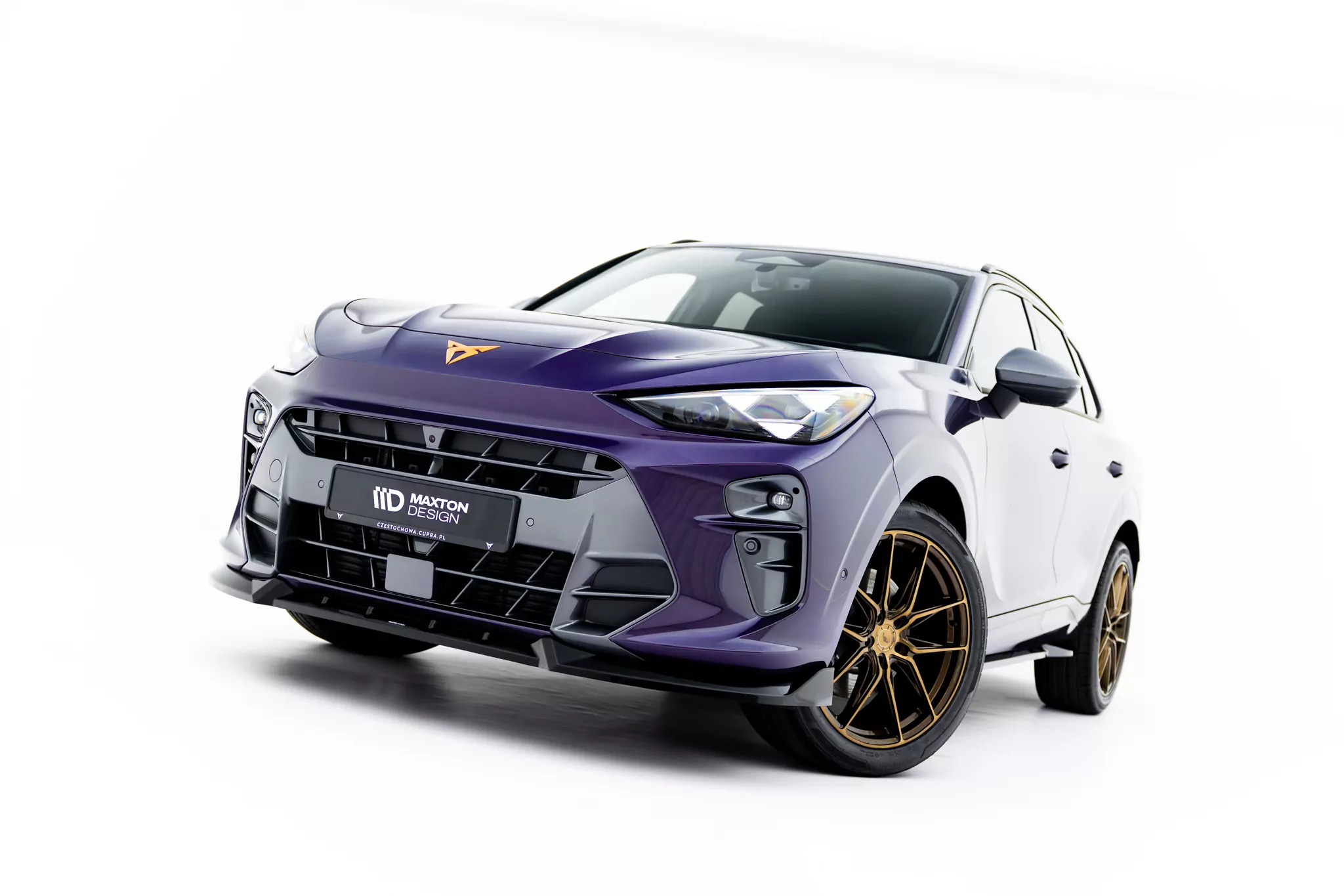 Front Ansatz V.1 Für Cupra Terramar Mk1 Schwarz Hochglanz