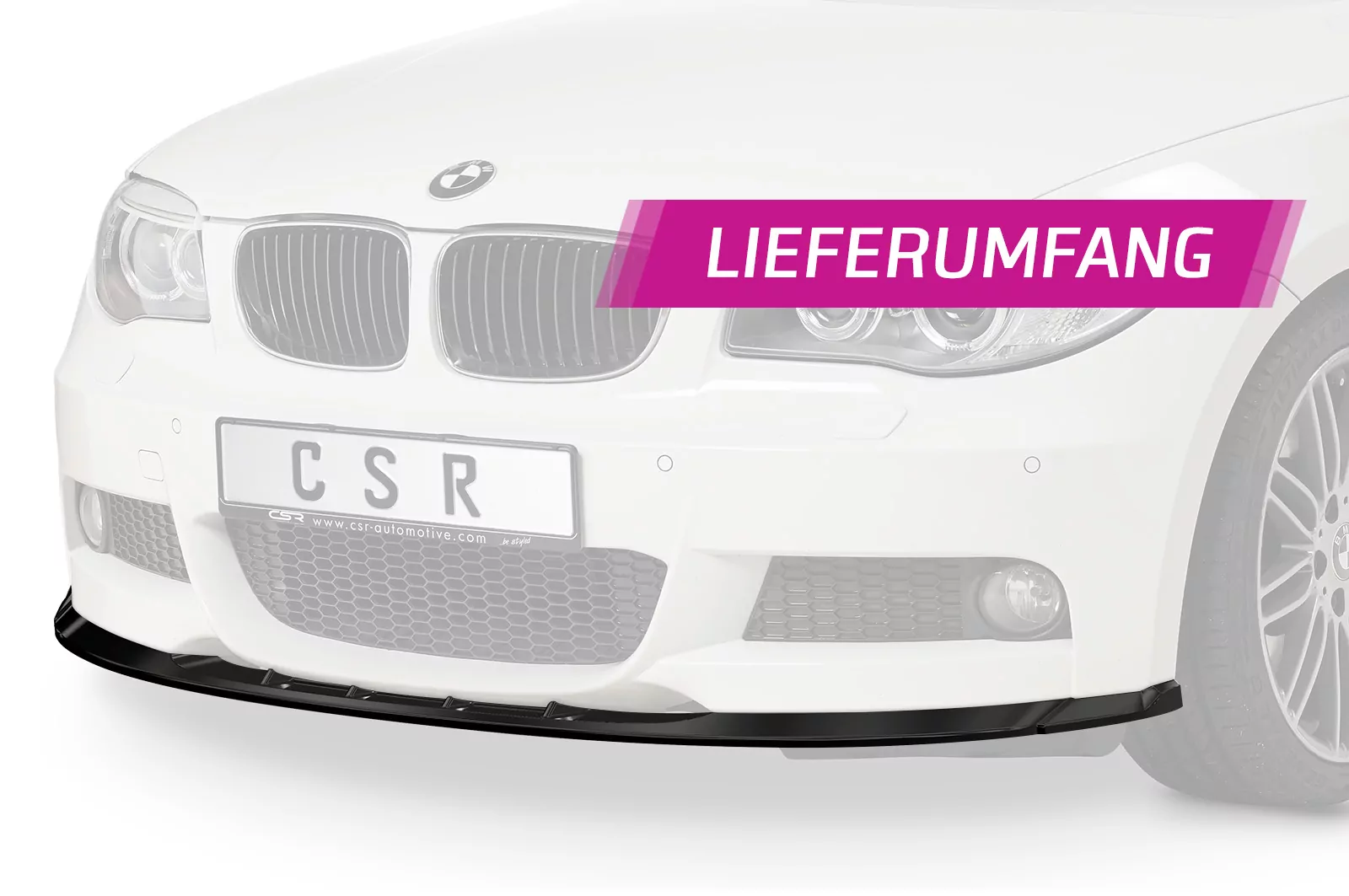 Cup-Spoilerlippe für BMW 1er E82 / E88 M-Paket CSL494-M Carbon Look (matt)