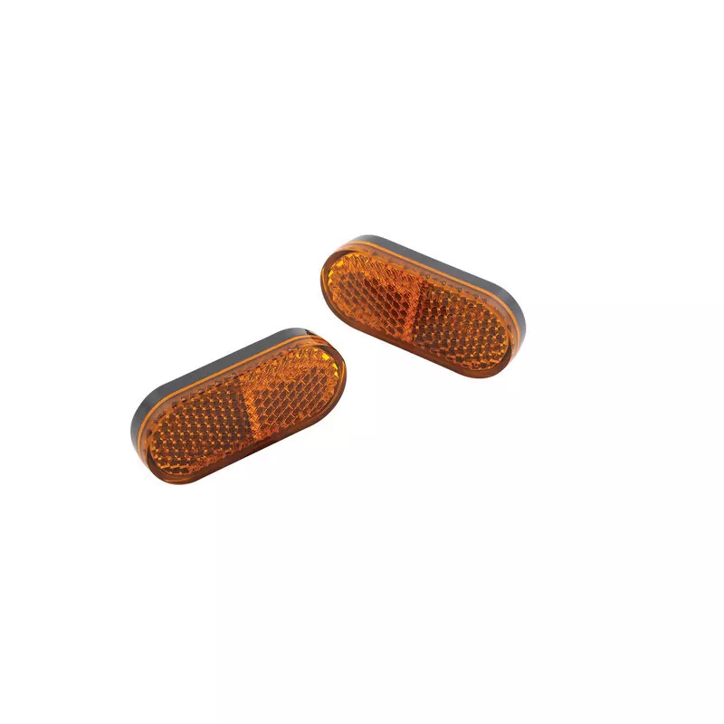 SHIN YO Rückstrahler, bernsteinfarben, abgerundet, mit selbstklebender Folie, 50 x 22 mm