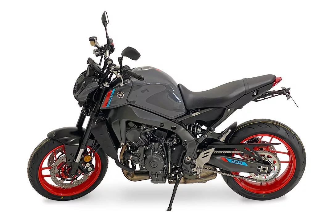 alpha Technik Kennzeichenhalter für Yamaha MT-09 / MT-09 SP Typ RN69 / RN82 / RN83 ab Modelljahr 2021-