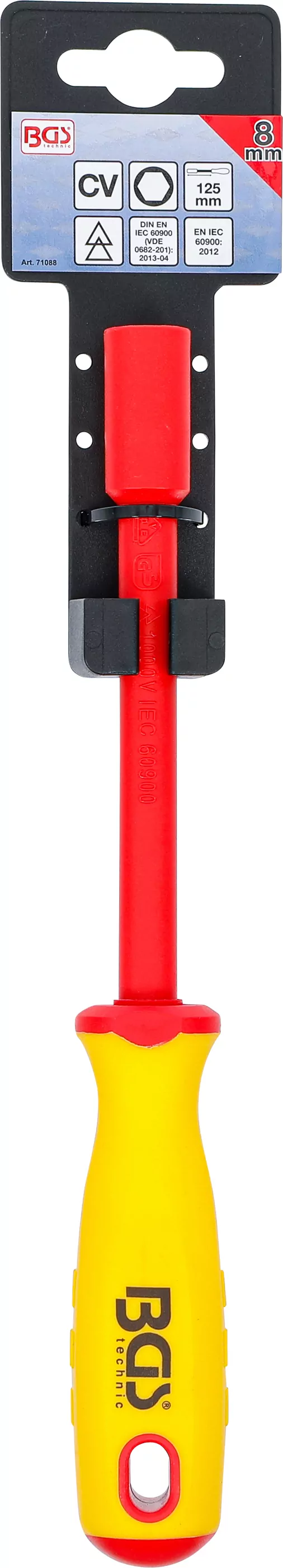 VDE-Steckschlüssel-Schraubendreher | Sechskant | SW 8 mm | Klingenlänge 125 mm