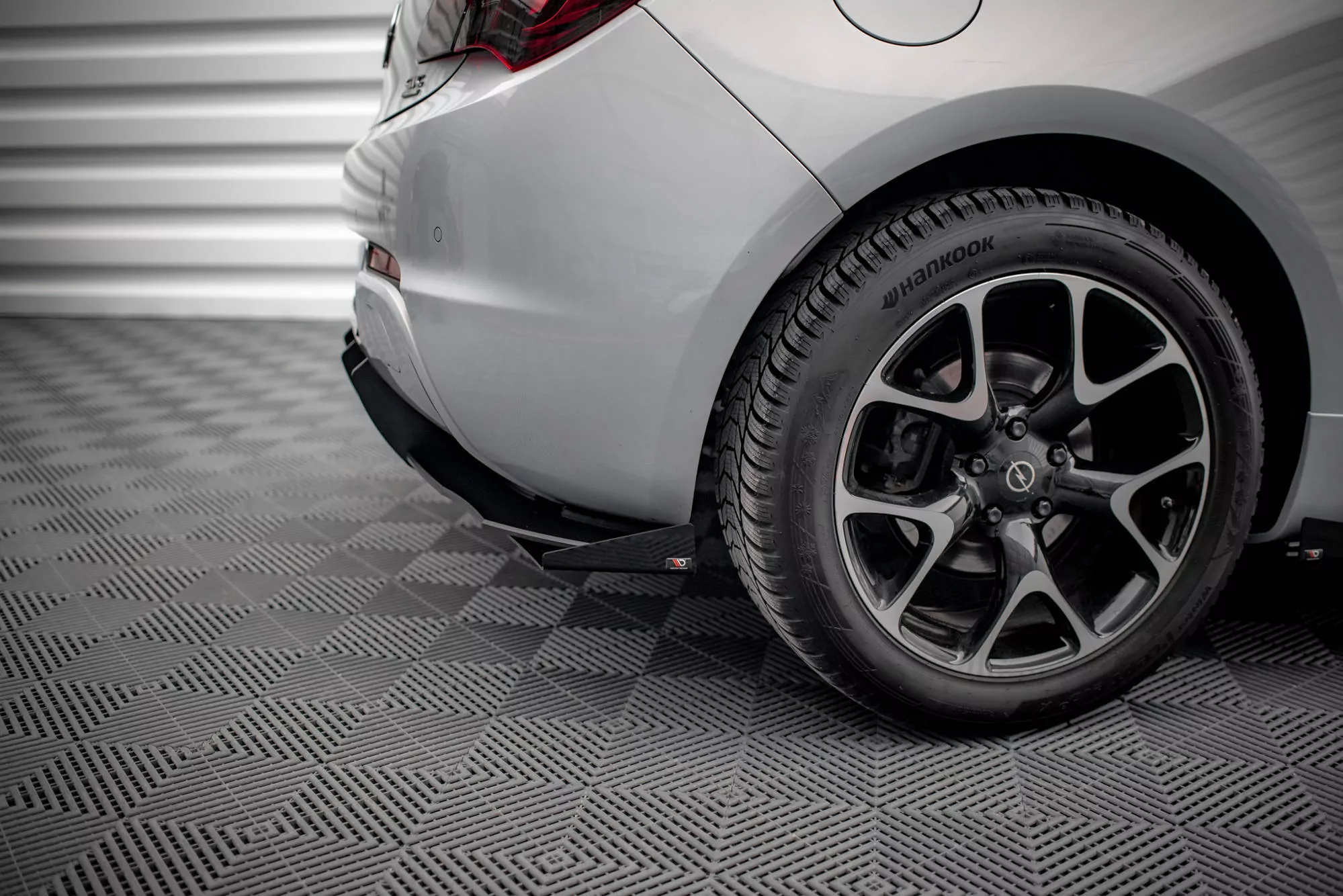Robuste Racing Diffusor Heck Ansatz +Flaps Für Opel Astra GTC OPC-Line J Schwarz Hochglanz