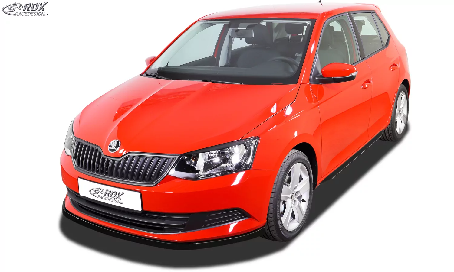 RDX Frontspoiler für SKODA Fabia 3 (5J/NJ) 2014-2019 Frontlippe Front Ansatz Vorne Spoilerlippe Schwert