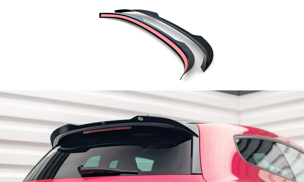 Spoiler CAP V.2 Für Volkswagen Scirocco Mk3 Schwarz Hochglanz