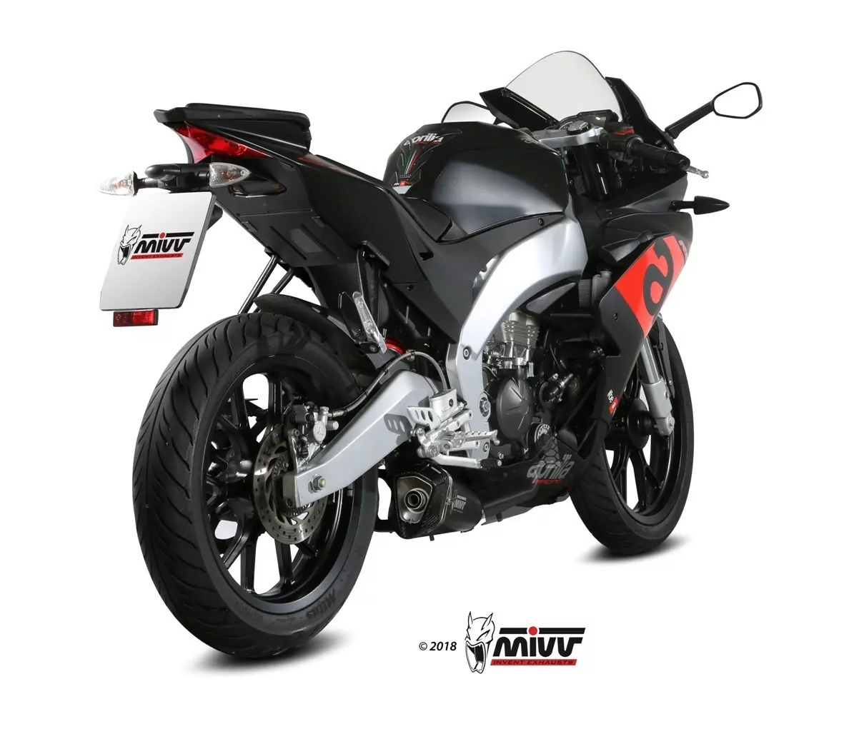 MIVV Delta Race Edelstahl Schwarz APRILIA RS 125 2017 >