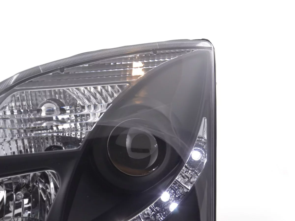 Scheinwerfer Set Daylight LED TFL-Optik Opel Vectra C Bj. 02-05 schwarz für Rechtslenker