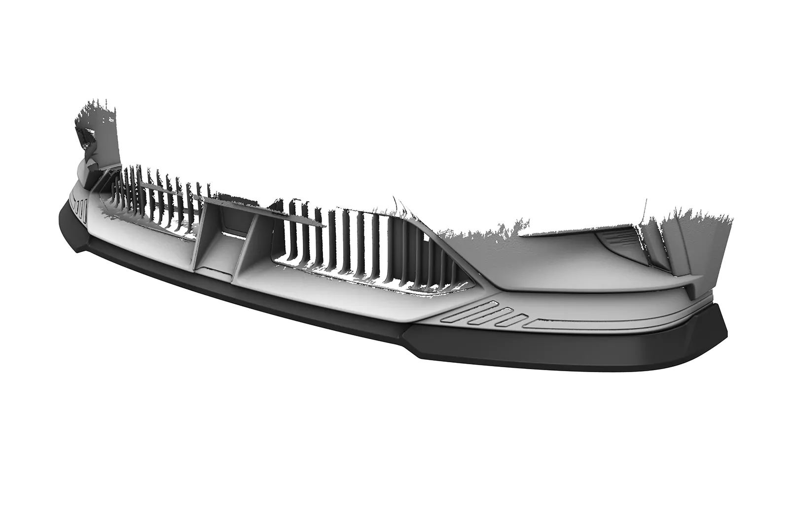 Cup-Spoilerlippe mit ABE für MG Mulan / 4 CSL826 Schwarz Strukturiert