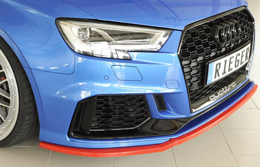 Rieger Spoilerschwert für Audi RS3 (8V) | 5-tür. (Limousine 8VS / 8VM) 02.17- (ab Facelift) für orig. RS3-Frontschürze