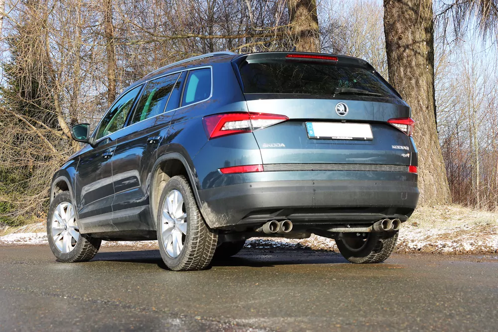 Skoda Kodiaq 4x4  Endschalldämpfer quer - 2x80 Typ 25 rechts/links - Endrohre in der Stoßstange
