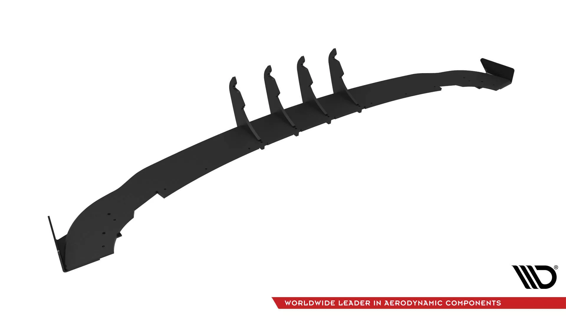 Street Pro Heck Ansatz Flaps Diffusor +Flaps Für Mercedes-Benz A AMG-Line W176 Facelift Schwarz Hochglanz