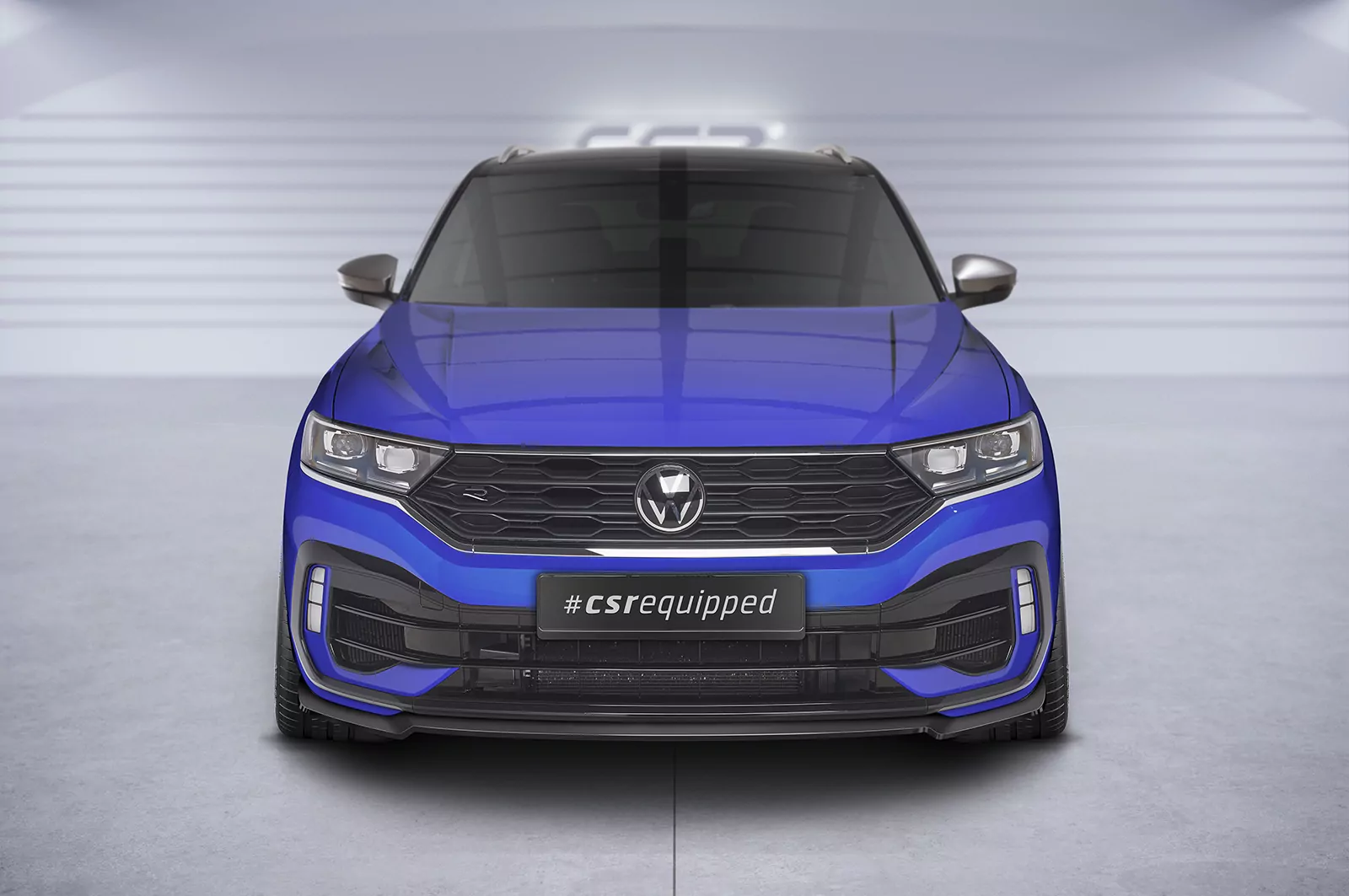Cup-Spoilerlippe mit ABE für VW T-Roc (A1) R CSL568 Schwarz Strukturiert
