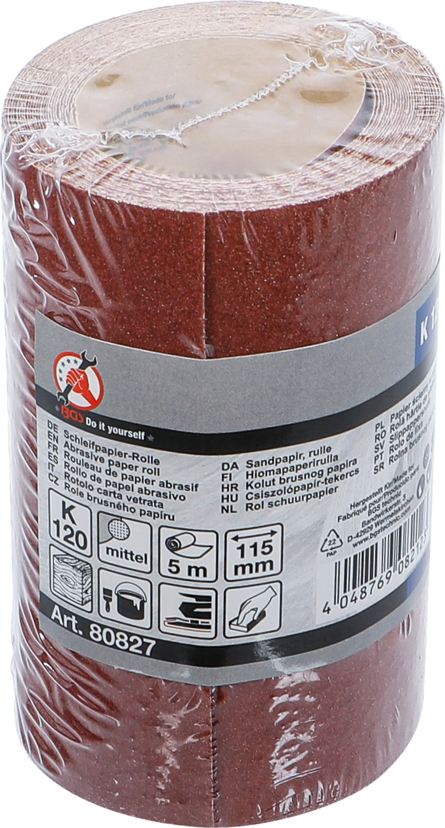 Schleifpapier-Rolle | 115 mm x 5 m | Körnung 120