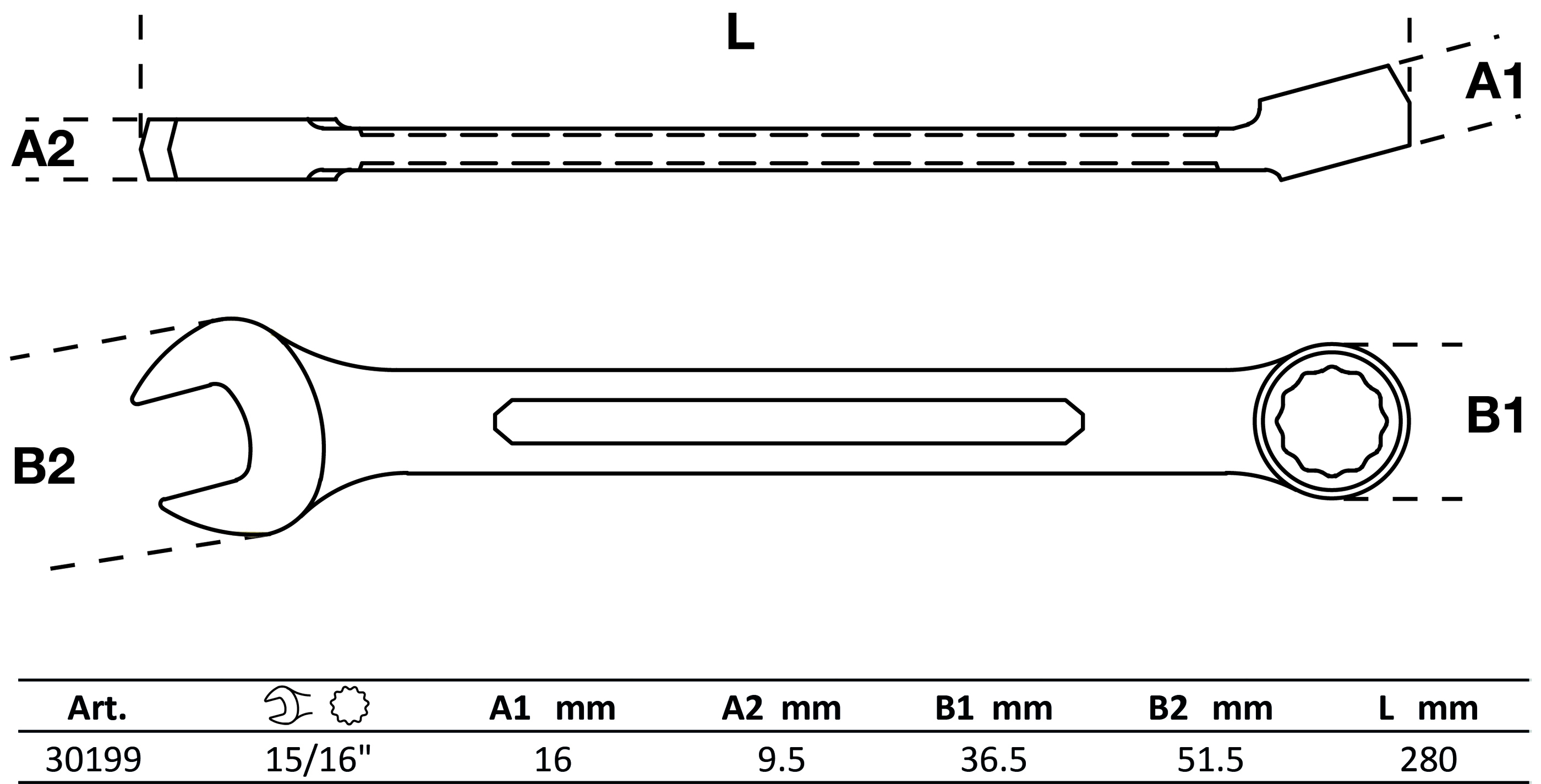 Maul-Ringschlüssel | SW 15/16"