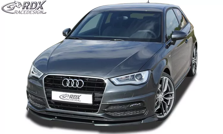 RDX Frontspoiler VARIO-X für AUDI A3 8V, 8VA Sportback, 8VS Limousine, 8V7 Cabrio S-Line / S3 (S-Line- bzw. S3 Frontstoßstange) Frontlippe Front Ansatz Vorne Spoilerlippe