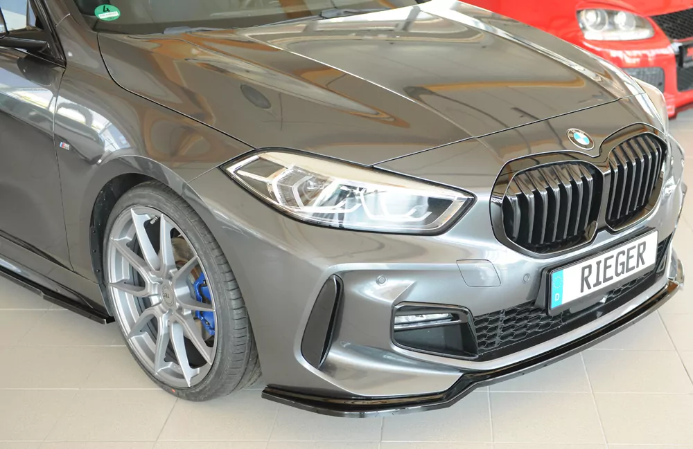 Rieger Spoilerschwert glanz schwarz für BMW 1er F40  (F1H) Schrägheck / 4-tür. 07.19-