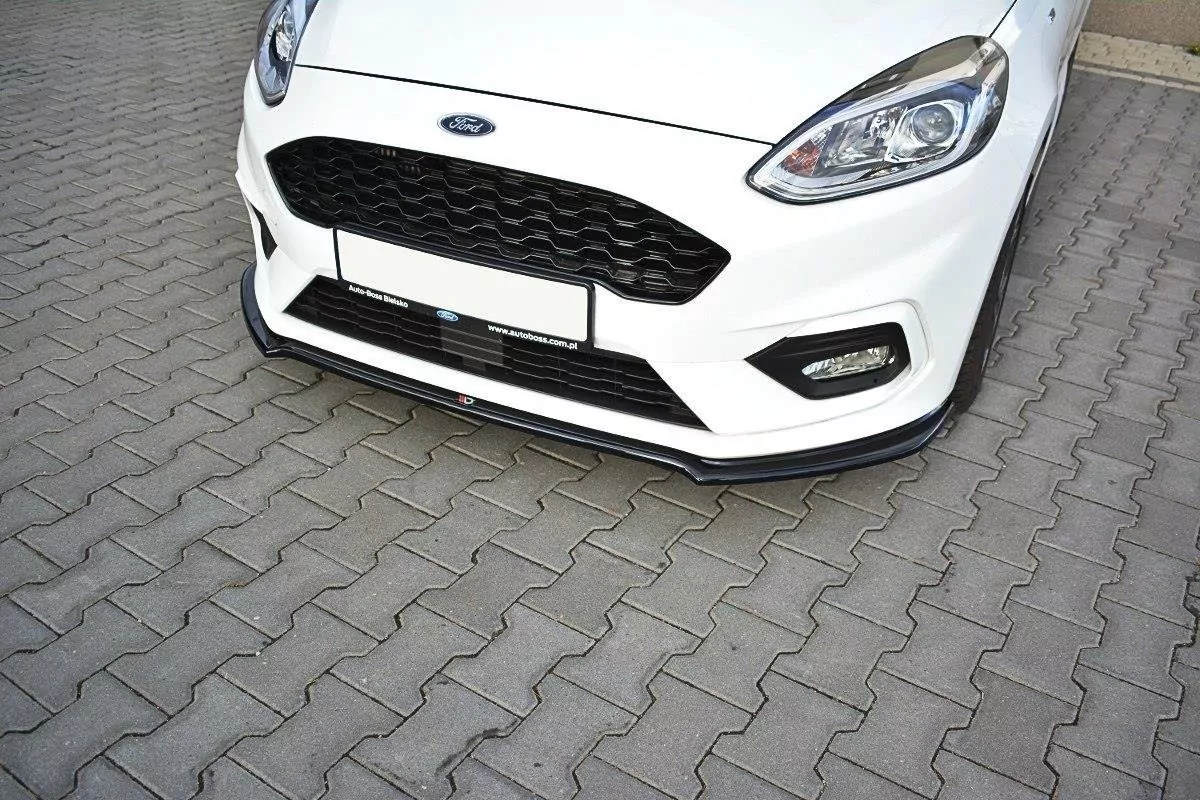 Front Ansatz Passend Für V.1 Passend Für Ford Fiesta Mk8 ST/ ST-Line Schwarz Hochglanz Schwarz Hochglanz