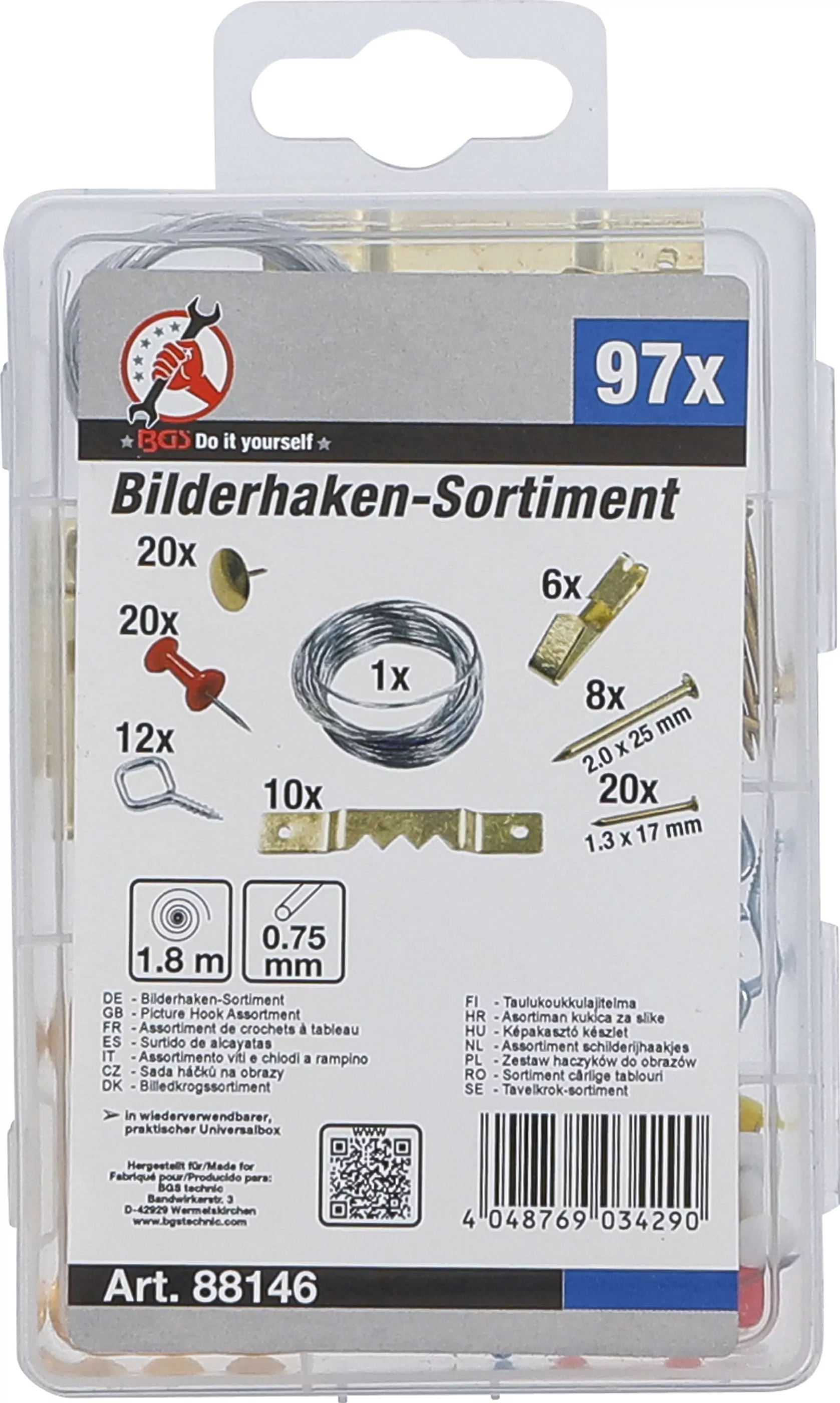 Bilderhaken-Sortiment | 97-tlg.