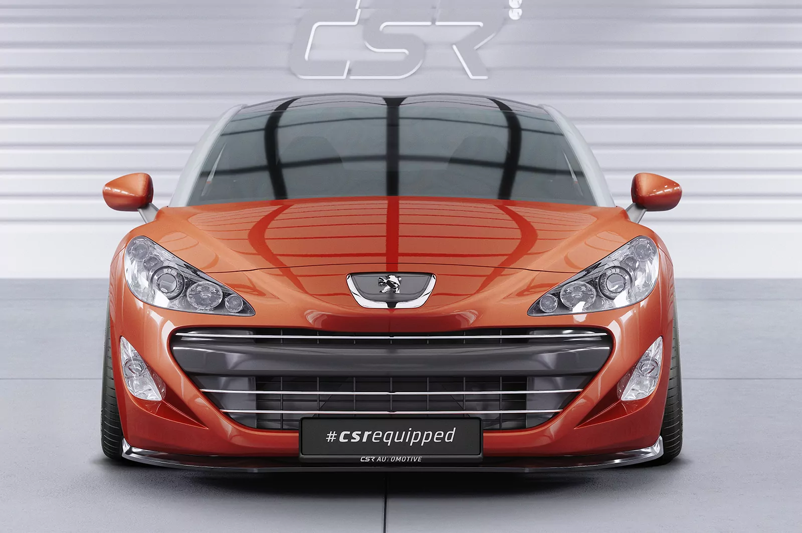 Cup-Spoilerlippe mit ABE für Peugeot RCZ CSL761 Schwarz Strukturiert