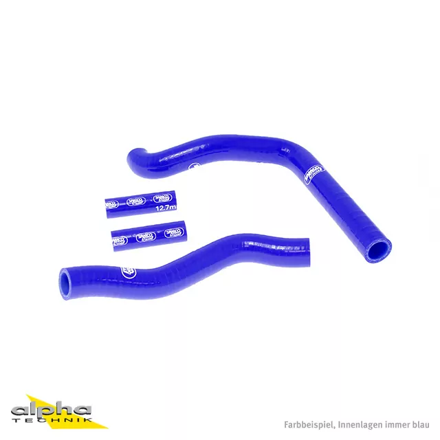 SAMCO SPORT Siliconschlauch Kit blau für Kawasaki KX250 Modelljahr 2005-2008