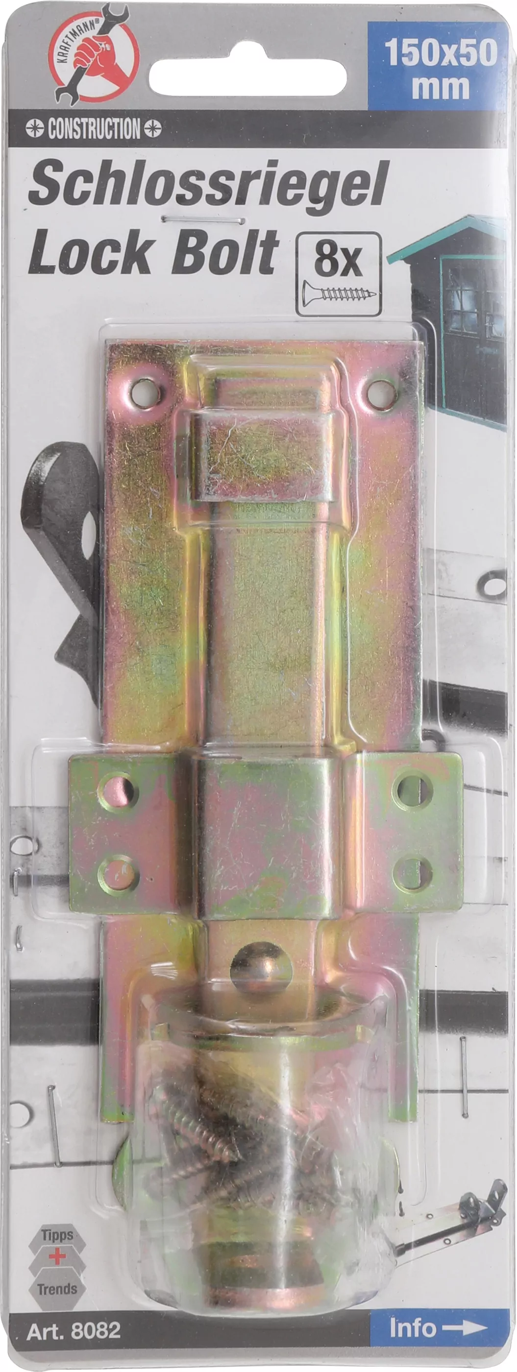 Schlossriegel mit Schlaufe | 150 x 50 mm