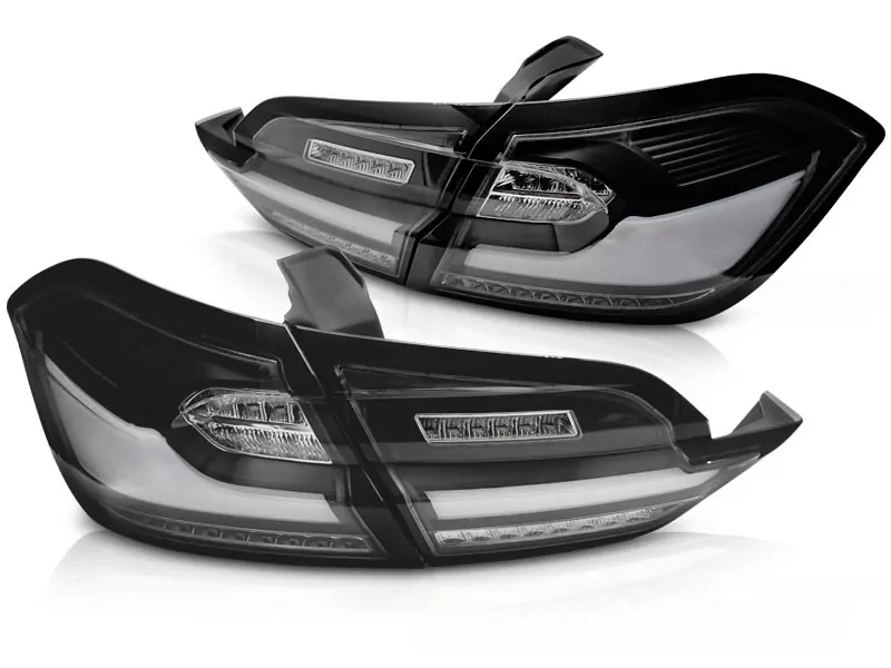 Led Tail Lights Black Fits Ford Fiesta Mk8 17-21 Hatchback 
