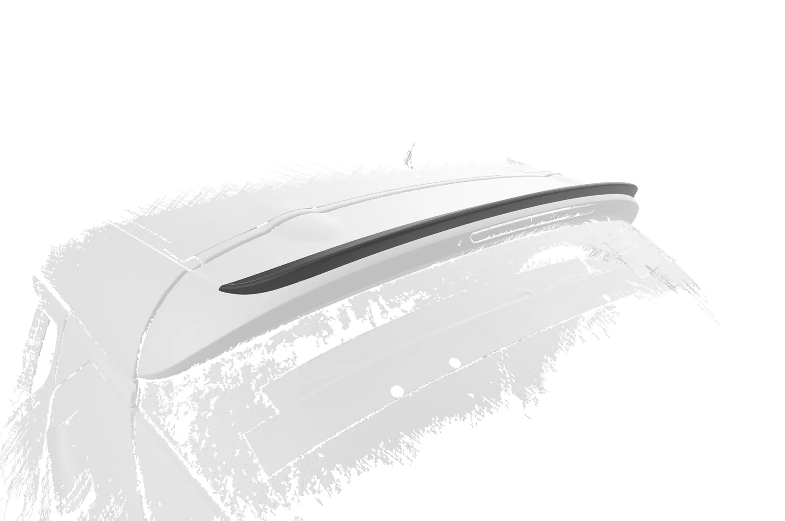 Heckflügel mit ABE für Lancia Ypsilon (864) HF067 Schwarz Strukturiert