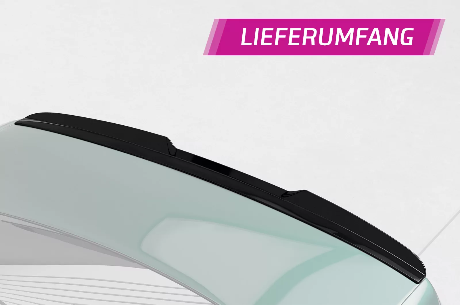 Heckflügel mit ABE für BMW 5er E39 Limousine HF913 Schwarz Strukturiert