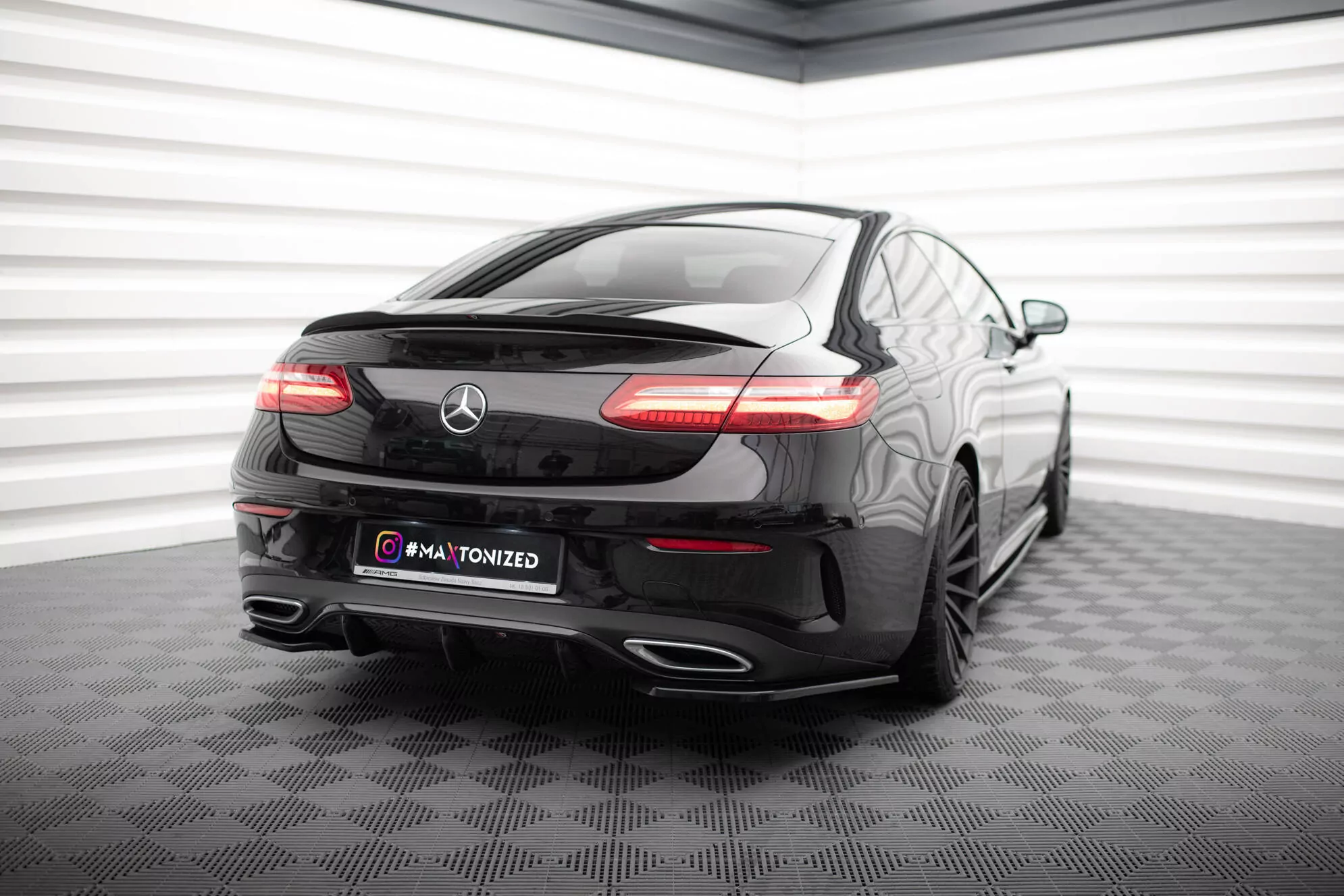 Spoiler CAP Passend Für Passend Für Mercedes E-KLASSE W213 COUPE AMG-LINE Schwarz Hochglanz Schwarz Hochglanz