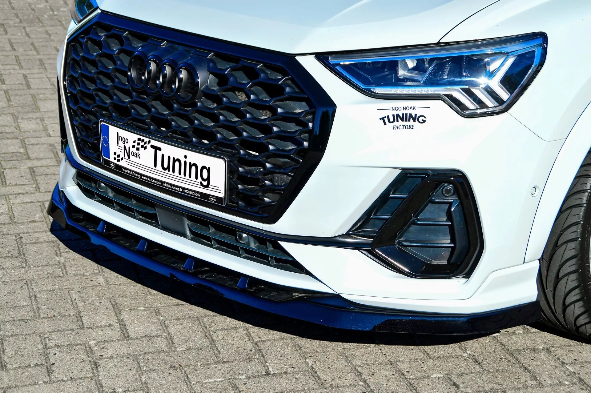 Cup Frontspoilerlippe für Audi Q3 F3/F3N mit S-Line aus ABS