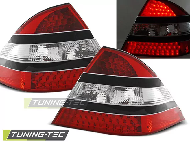 Led Tail Lights Red Black Fits Mercedes W220 S-klasa 09.98-05.05