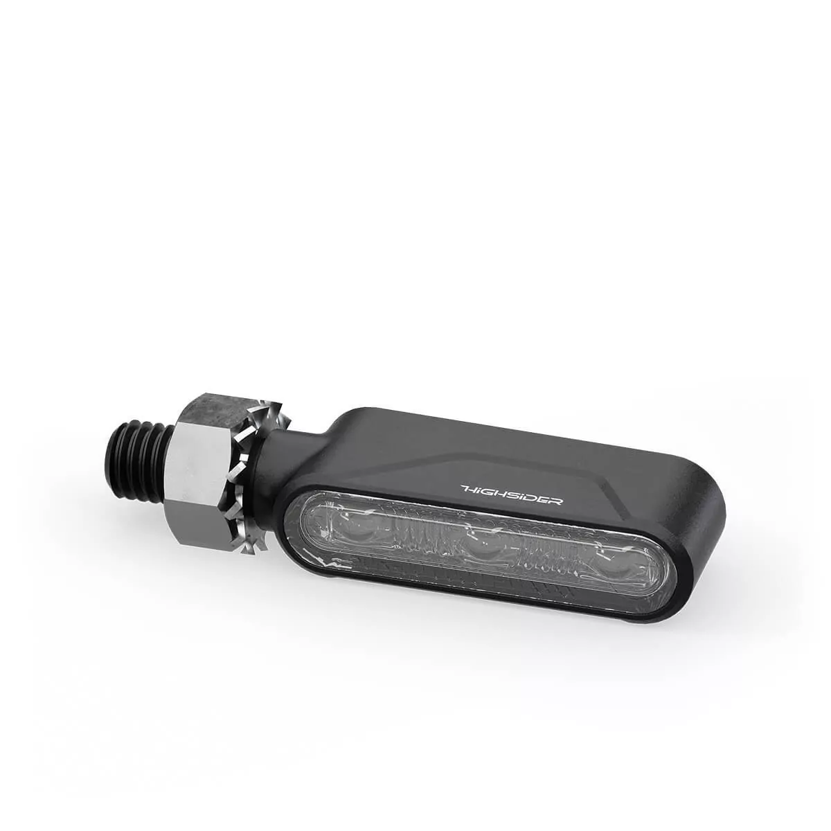 HIGHSIDER Pro Esagano-RS LED Blinker Gehäuse Schwarz / Linse Rauchgrau (Paar), Vorn & Hinten