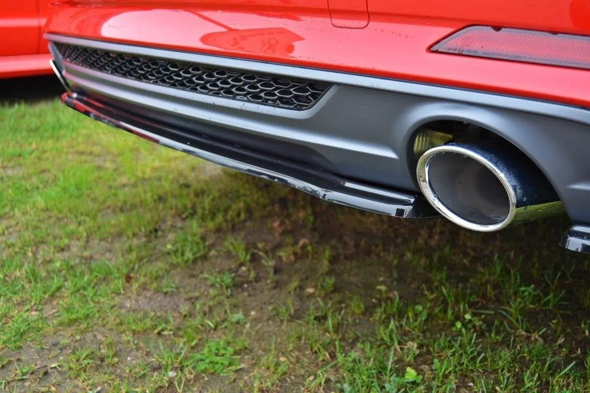 Mittlerer Diffusor Heck Ansatz Passend Für Passend Für Audi A5 F5 S-Line  Schwarz Hochglanz Schwarz Hochglanz