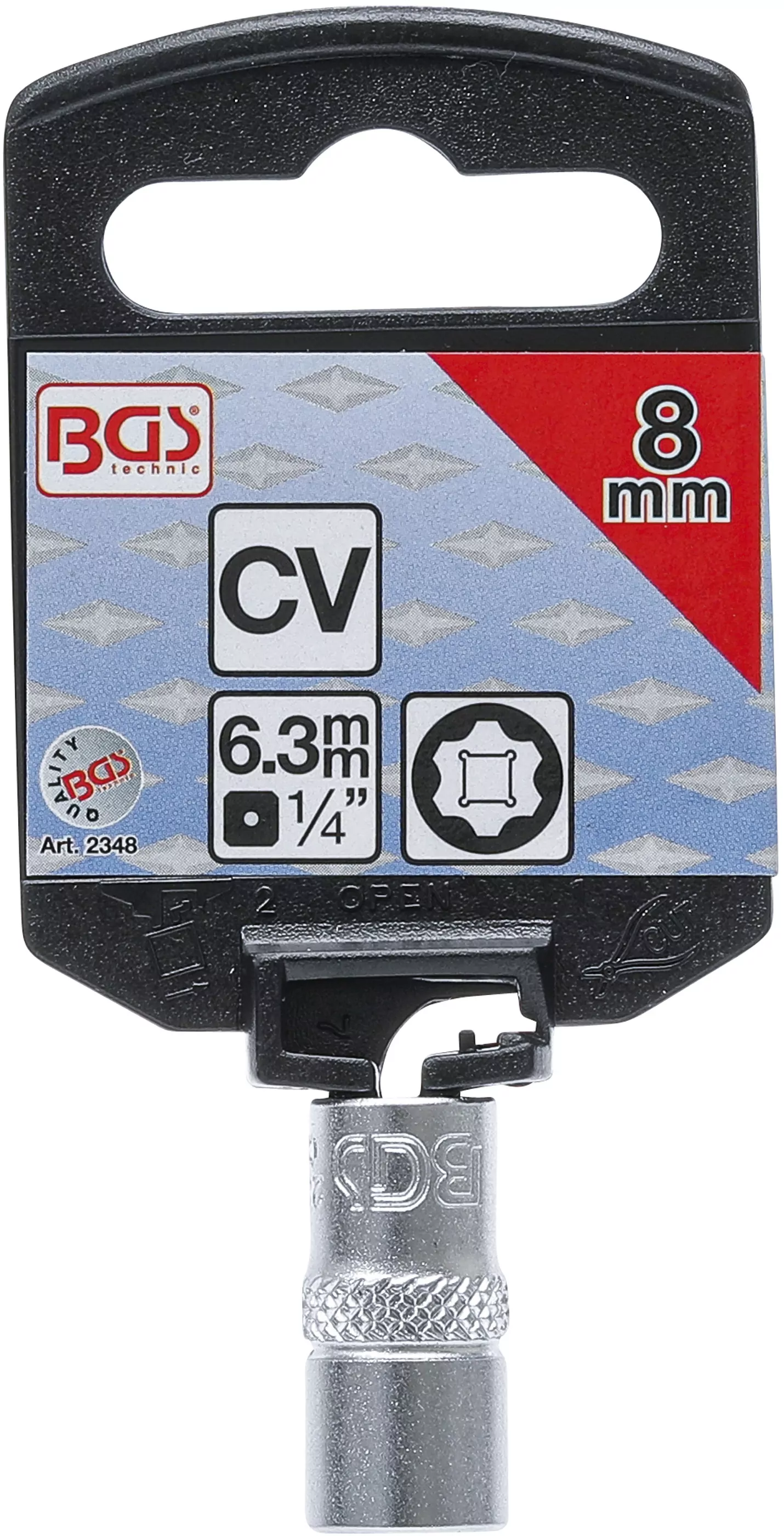 Steckschlüssel-Einsatz Super Lock | Antrieb Innenvierkant 6,3 mm (1/4") | SW 8 mm