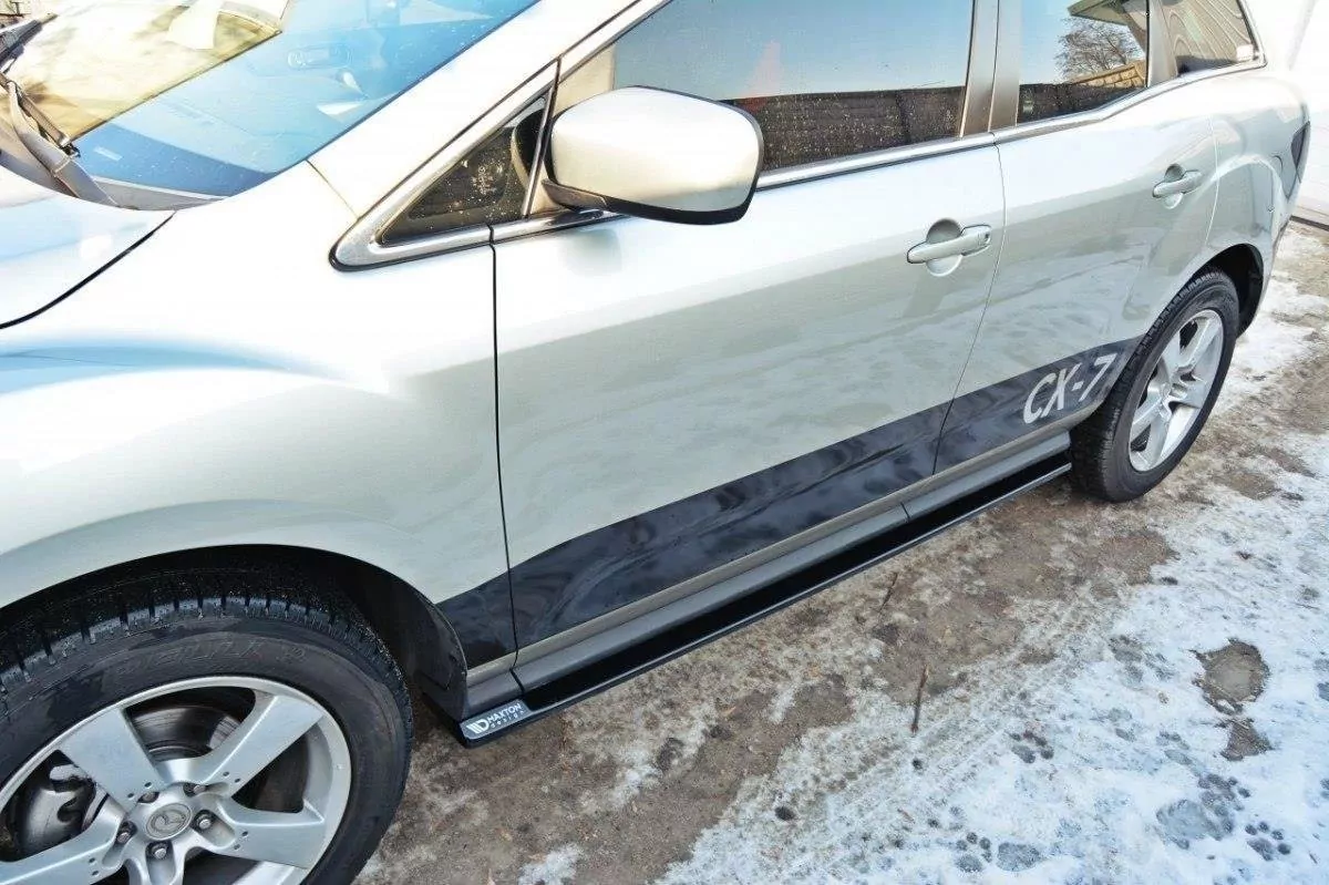 Seitenschweller Ansatz Passend Für Passend Für MAZDA CX-7 Schwarz Hochglanz Schwarz Hochglanz
