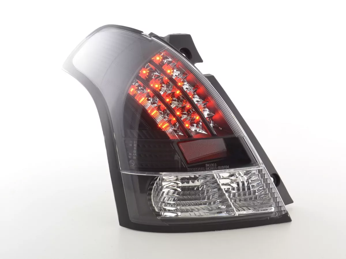 LED Rückleuchten Set Suzuki Swift Typ MZ Bj. 05- klar/schwarz